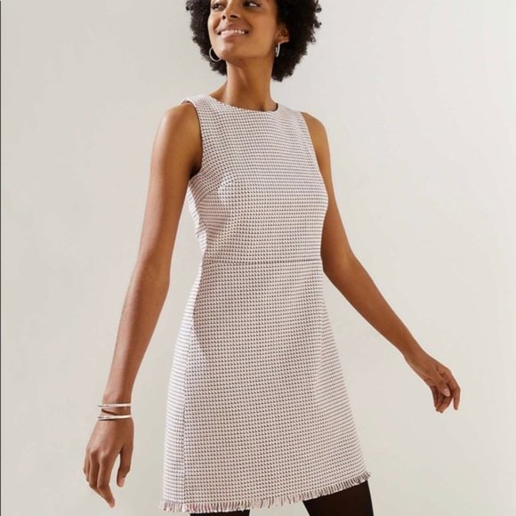Ann Taylor LOFT Fringe Tweed Dress, 2P, EUC - Picture 1 of 12